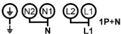 N2 N1 L2 L1 1P+N L1