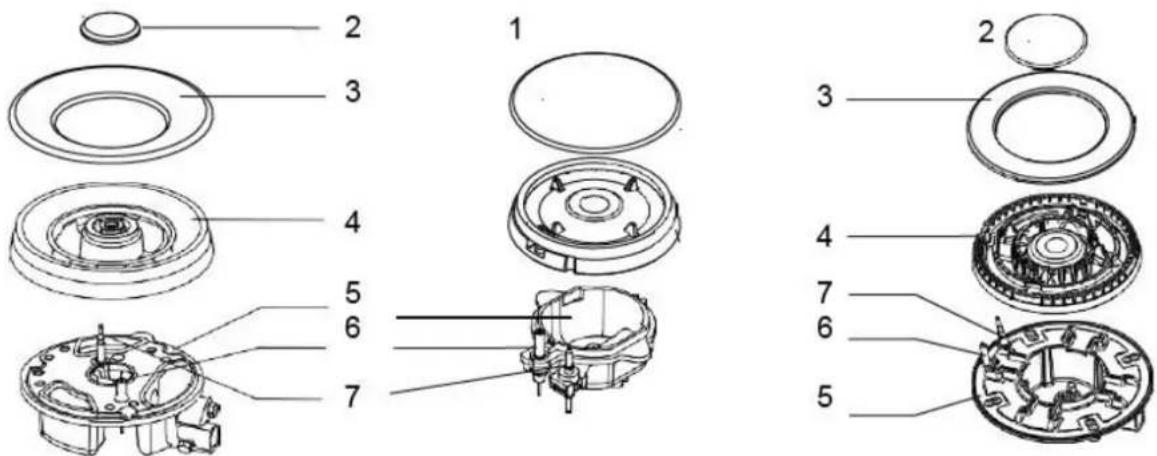 CONTINENTAL EDISON CECTG4GFVW - Burners - 1