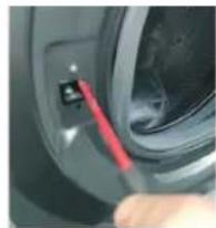 HAIER HW08CPW14639N - DOOR LOCK | TYPE 2 TOOLS-CROSS-HEADED SCREWDRIVER, TONG, FLAT SCREWDRIVER - 4