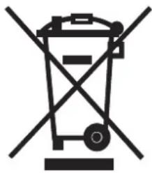 Symbol of a trash bin crossed out, with no visible text or labels.