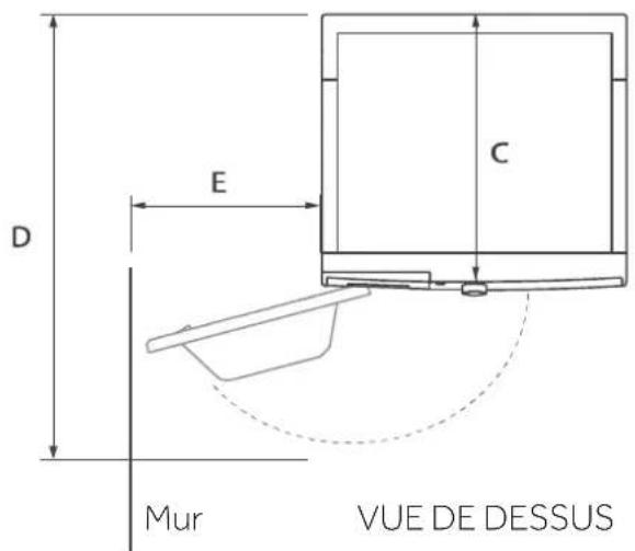 D E C Mur Vue de dessus