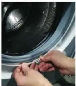 HAIER HW80B1239 - CHIUSURA DISICUREZZA DELLO SPORTELLO | TIPO 2 UTENSILI-CACCIAVITE A CROCE, PINZA, CACCIAVITE PIATTO - 18