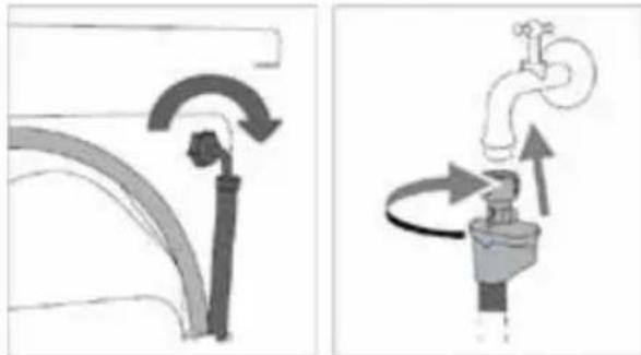 INVENTUM VWM9001B - CONNEXION DU TUYAU D'ALIMENTATION D'EAU - 1