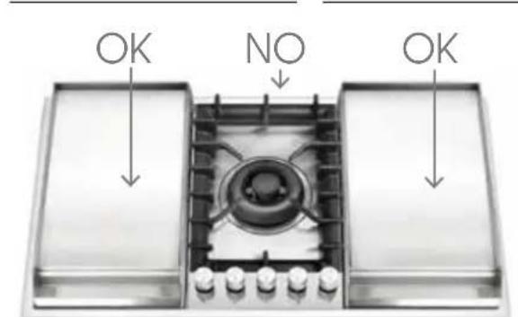 ILVE HCB906CN - Positionnement des fry-top - 1