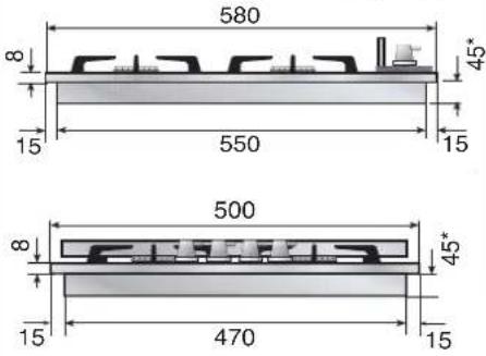 ILVE HCB906CN - Dimension des espaces d'encastrement - 4