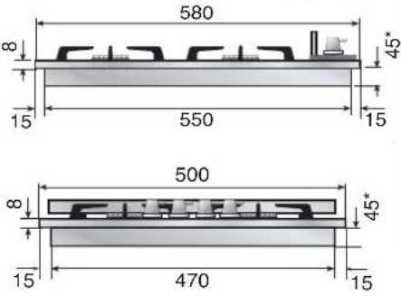 ILVE HCP9656D - Dimension des espaces d'encastrement - 4