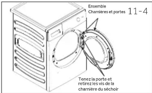 HAIER HD90A2979 - Retirez, tournez et remplacez la porte interieure - 1