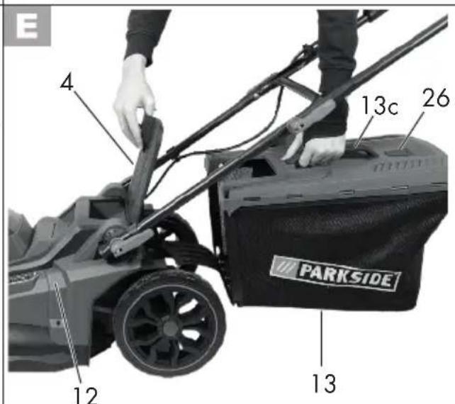 PARKSIDE PRMA 40Li A3 - Cortacésped recargable de 40 V - 5