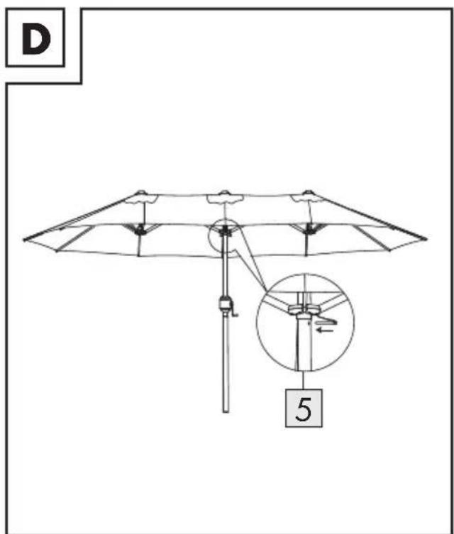 FLORABEST HG06994 - PARASOL DOUBLE 1,5 X 3,0 M - 5
