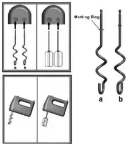GORENJE M460CDC - Choix des fouets ou des crochets pétresseurs - 1