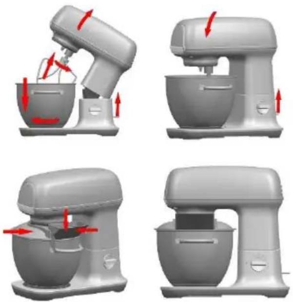 GORENJE MMC1000RLR - Utilizarea aparatului MIXER / TEL / PALETA PENTRU ALUAT - 1