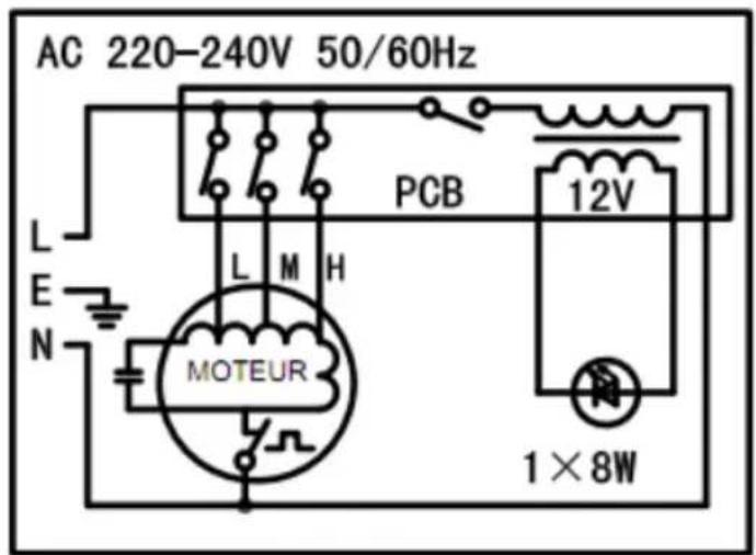 CONTINENTAL EDISON CEHI550REC - SCHÉMA DE BRANCHEMENT ÉLECTRIQUE - 1