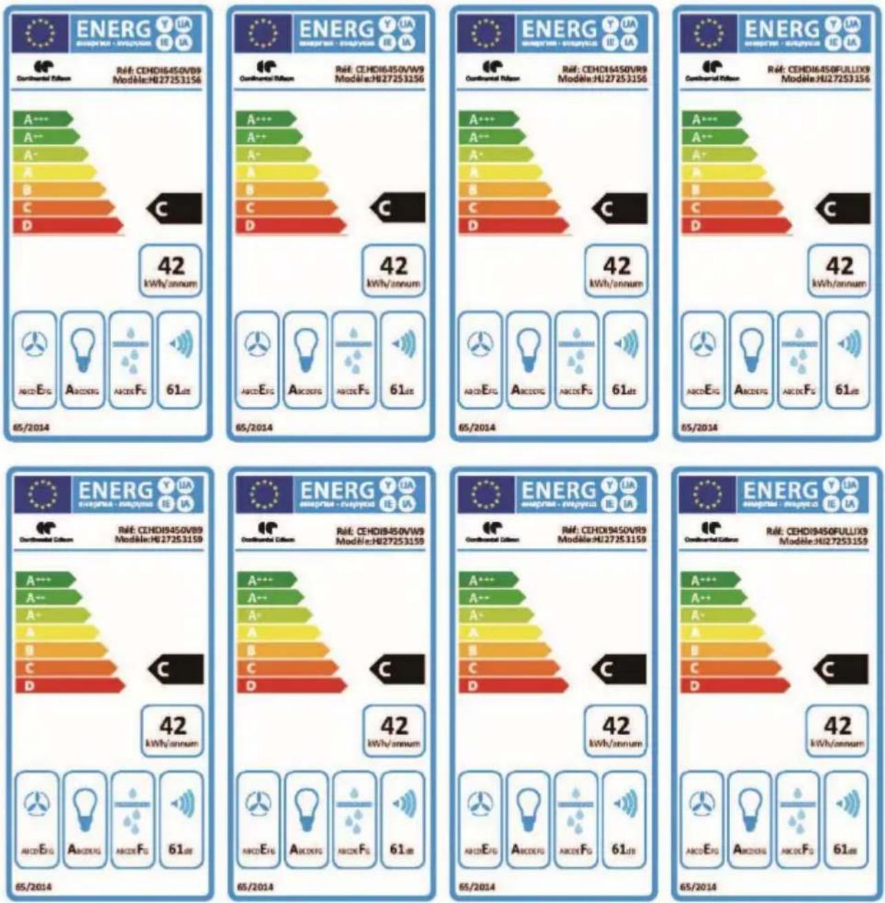 CONTINENTAL EDISON CEHDI9450FULLIX9 - - Nettoyage mensuel pour filtre à graisse - 9