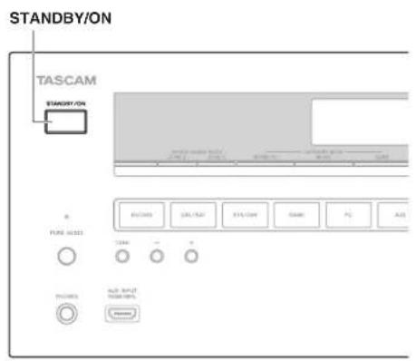 TASCAM PAR200 - Encendido/apagado del Receptor de AV - 1