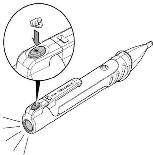 TROTEC BE 15 - Allumage de la lampe de poche - 1