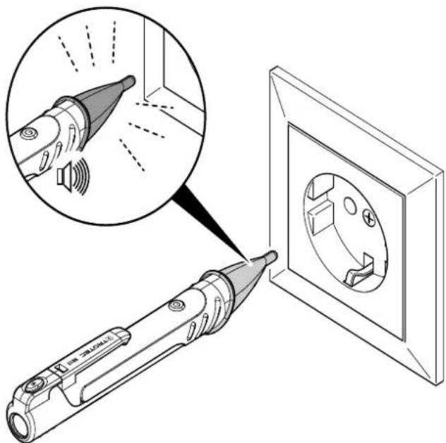 TROTEC BE 15 - Test fonctionnel de l'appareil avant la mesure - 1