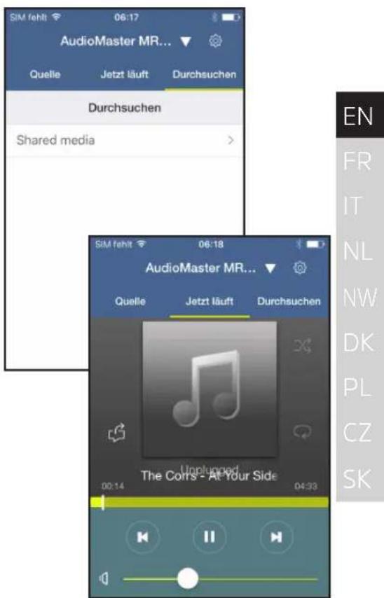 TECHNISAT AudioMaster MR2 - Using the music player / UPnP - 1