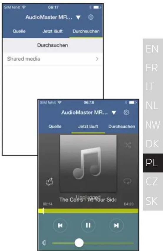 TECHNISAT AudioMaster MR2 - Korzystanie z odtwarzacza muzyki / UPnP - 1