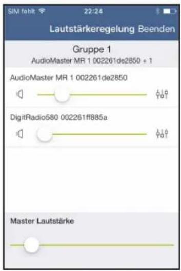 TECHNISAT AudioMaster MR2 - Reglage du volume en mode Multiroom - 1