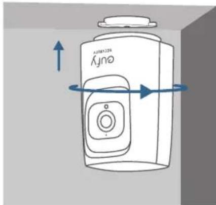 eufy Indoor Cam Mini 2K - Montage au plafond - 5