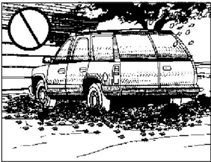 Buick Rainier (2006) - Stationnement au-dessus de matières qui brûlent - 1