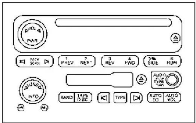 Buick Rainier (2006) - Autoradio avec lecteur de cassette et de disque compact - 1
