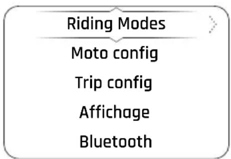 TRIUMPH Tiger Sport 660 (2021) - Menu principal - 2