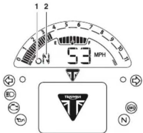 TRIUMPH Tiger Sport 660 (2021) - Position de la commande de vitesses - 1