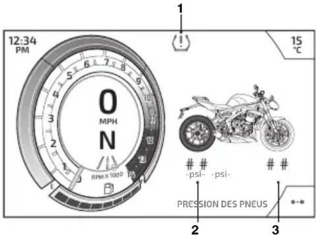 TRIUMPH Speed Triple 1200 RR (2021) - Le système de contrôle de pression des pneus (TPMS) est disponible en accessoire. - 2