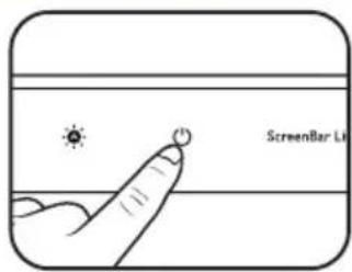 BENQ ScreenBar Lite AR18_C - Allumer/eteindre la lampe et passer en mode d'attenuation auto - 1