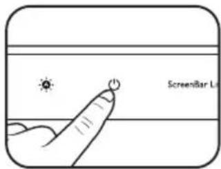 BENQ ScreenBar Lite AR18_C - Ein-/Ausschalten der Lampe und Aufrufen des automatischen Dimmermodus - 1