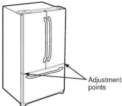 GE DFE28JELDS - LEVEL THE REFRIGERATOR DOORS - 1