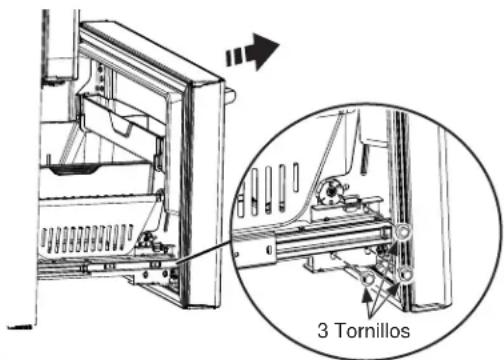 GE DFE28JELDS - ② REINSTALACIÓN DE LAS PUERTAS DEL REFRIGERADOR - 6