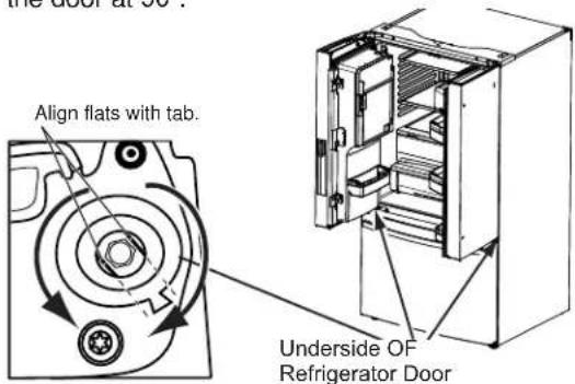 GE DFE28JELDS - ② REINSTALLING THE REFRIGERATOR DOORS - 3