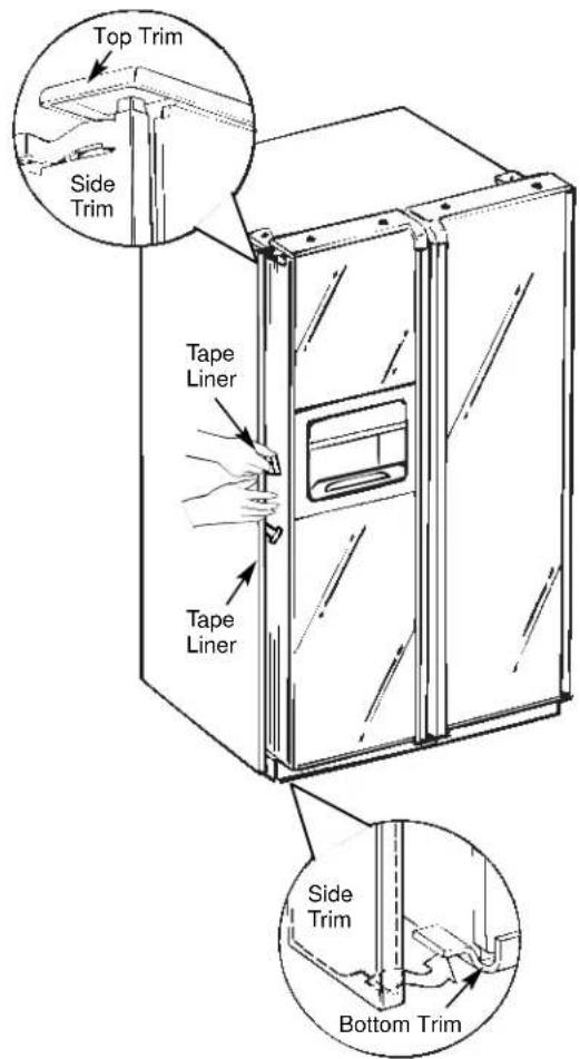 Top Trim Side Trim Tape Liner Tape Liner Side Trim Bottom Trim