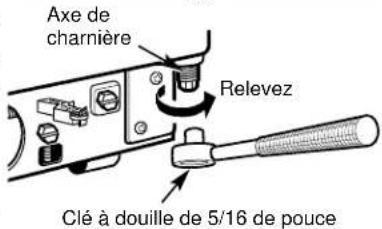 Axe de charnière Relevez Clé à douille de 5/16 de pouce