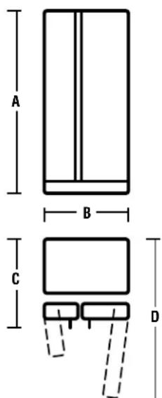A B C D
