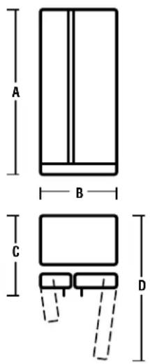 A B C D