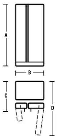 A B C D