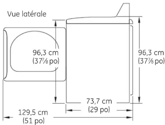 GE Profile Harmony PTDN800GMWW - ESPACE LIBRE MINIMAL AUTRE QUE POUR UNE INSTALLATION ENCASTRÉE - 2