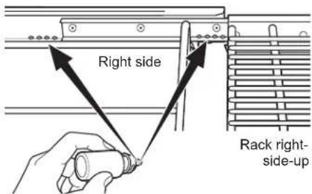 Right side Rack right- side-up