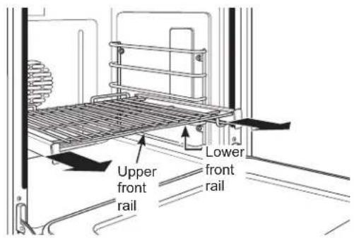 Upper front rail Lower front rail