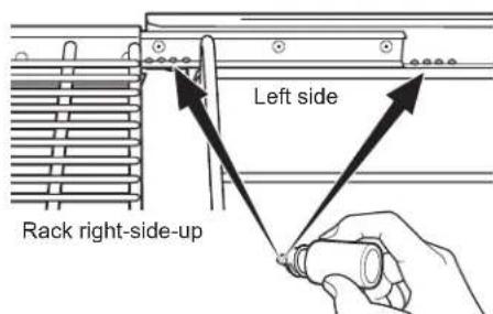 Left side Rack right-side-up