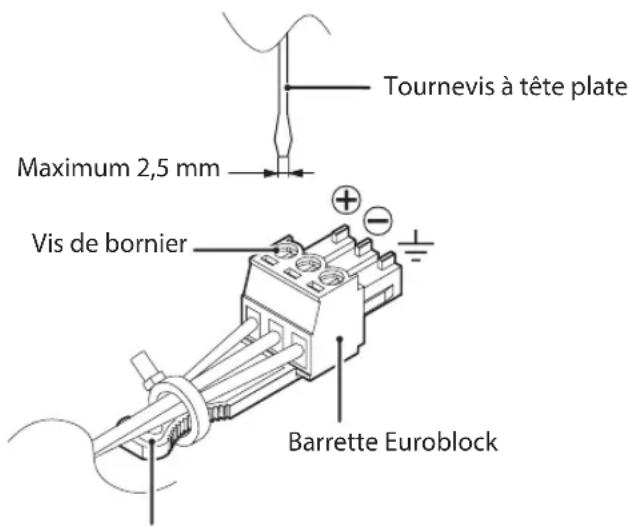 Tournevis à tête plate Maximum 2,5 mm Vis de bornier Barrette Euroblock