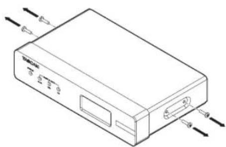 TASCAM AE4D - Installation des supports de fixation - 1