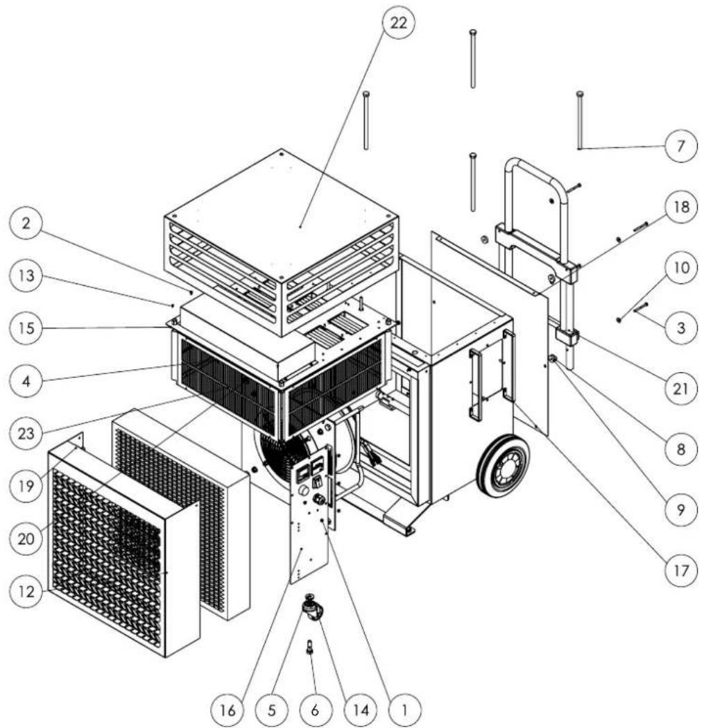 TROTEC Airozon 60000 - Nomenclature et liste des pieces de rechange - 1
