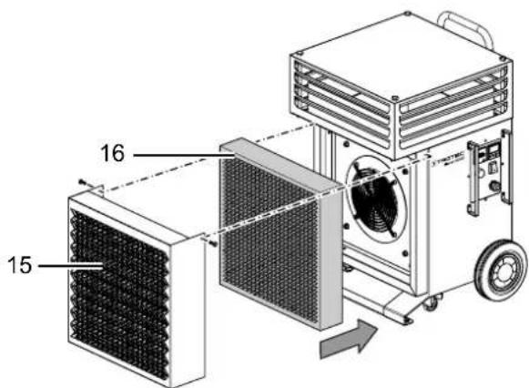 TROTEC Airozon 60000 - Changer le filtré à air - 2