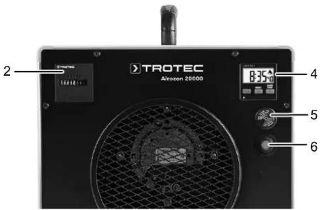 TROTEC Airozon 20000 - Éléments de commande - 1