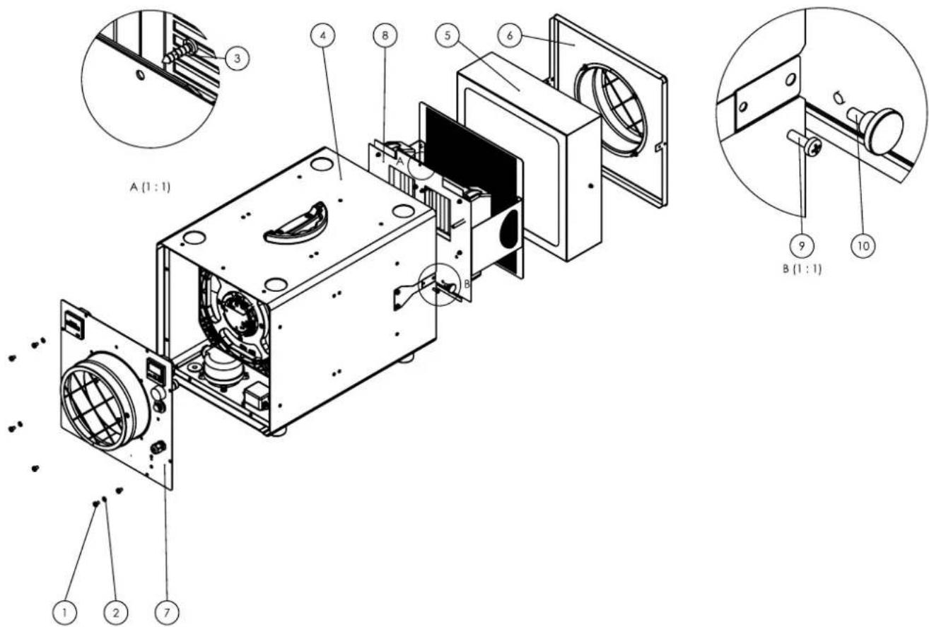 TROTEC Airozon 20000 - Nomenclature et liste des pieces de rechange - 1