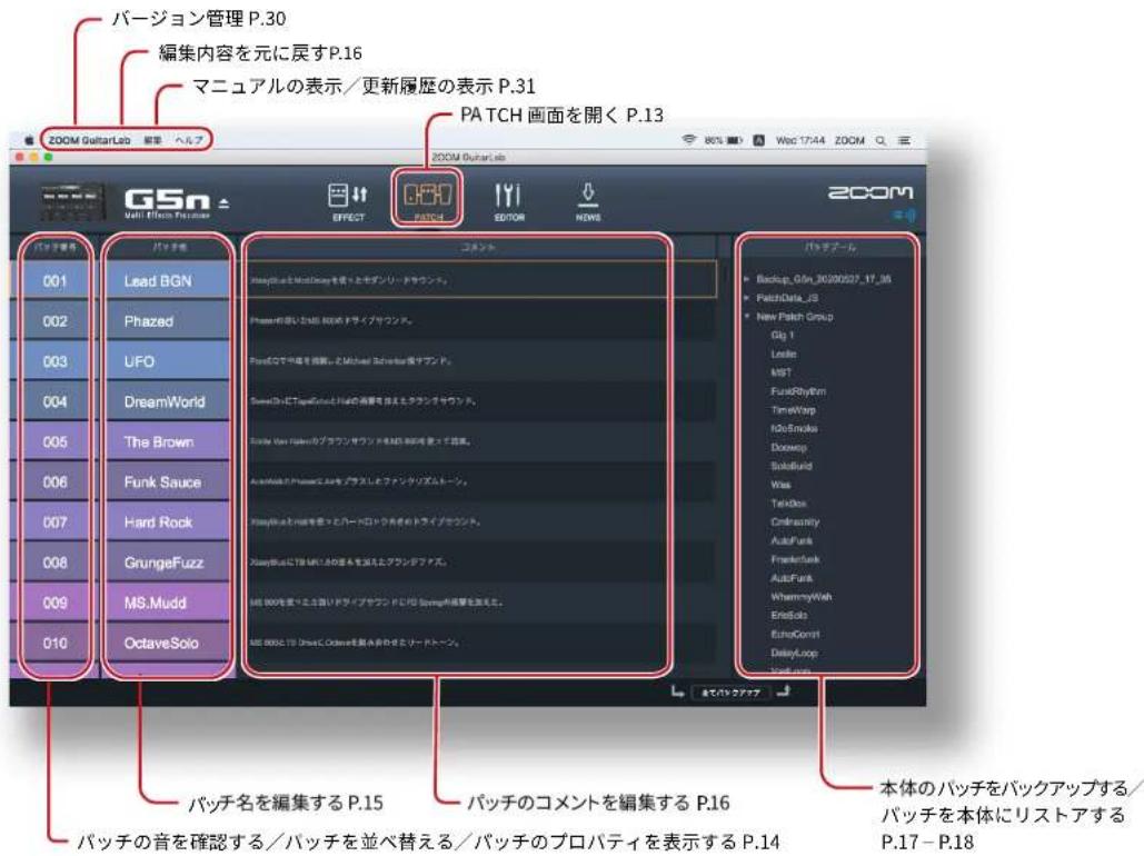 ZOOM GCE3 - 各部の説明 (PATCH) - 1